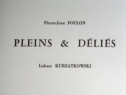 PLEINS ET DÉLIÉS